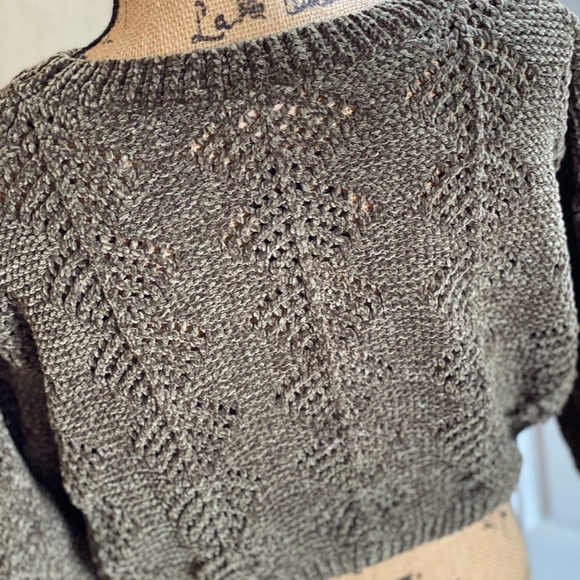 Small Olive Green POL Sweater - Picture 5 of 7